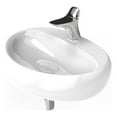 thumbnail image 1 of Rosaria Oval Ceramic Wall Mount Bathroom Sink in Glossy White, 1 of 11