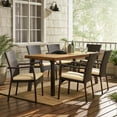 thumbnail image 1 of Rosario 7 Piece Outdoor Rectangular Wicker Dining Set, Multibrown, 1 of 11