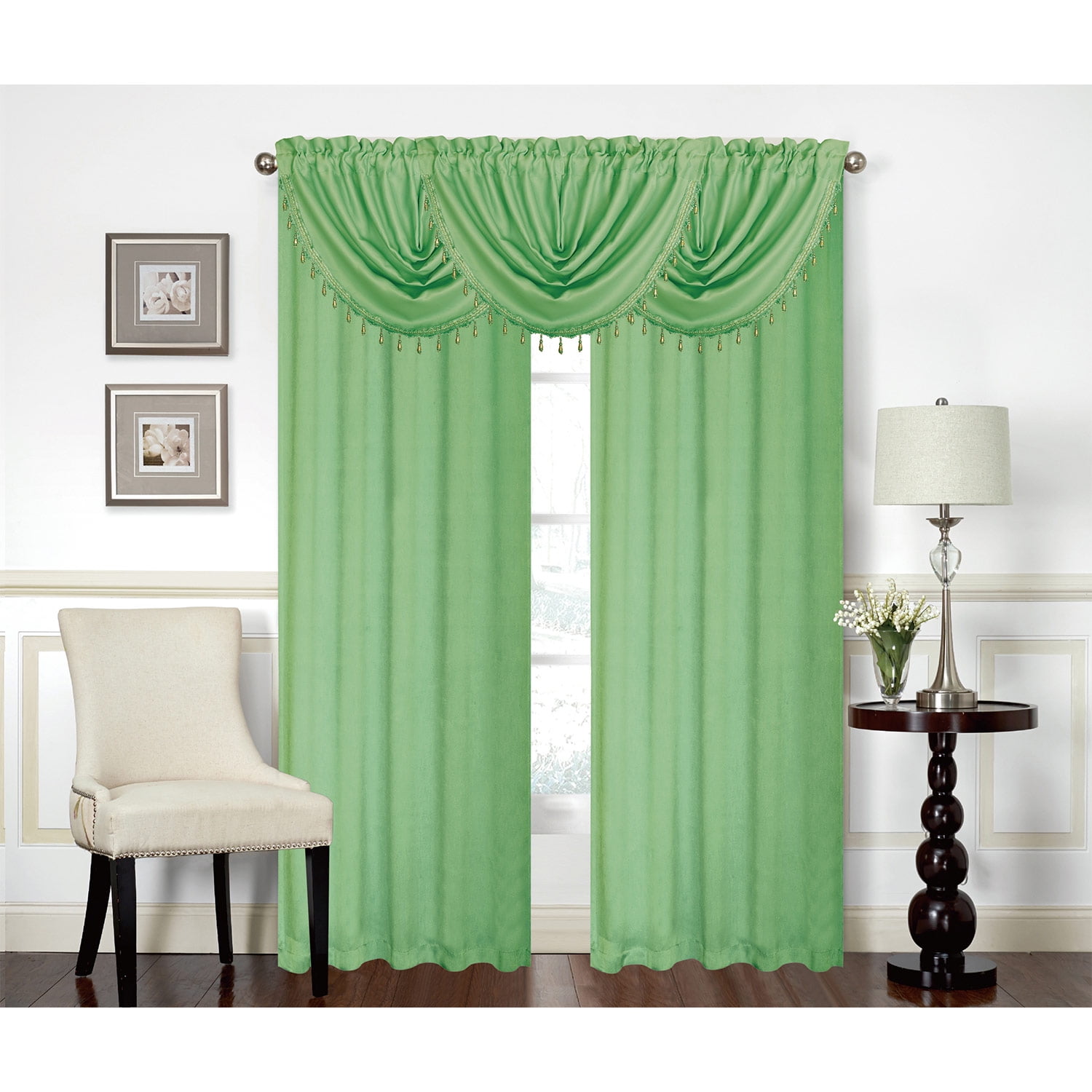 Rosario Rod Pocket Room Darkening Window Panel, Green, 54x84 Inches ...