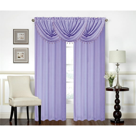 Rosario Rod Pocket Room Darkening Window Panel, Purple, 54x84 Inches
