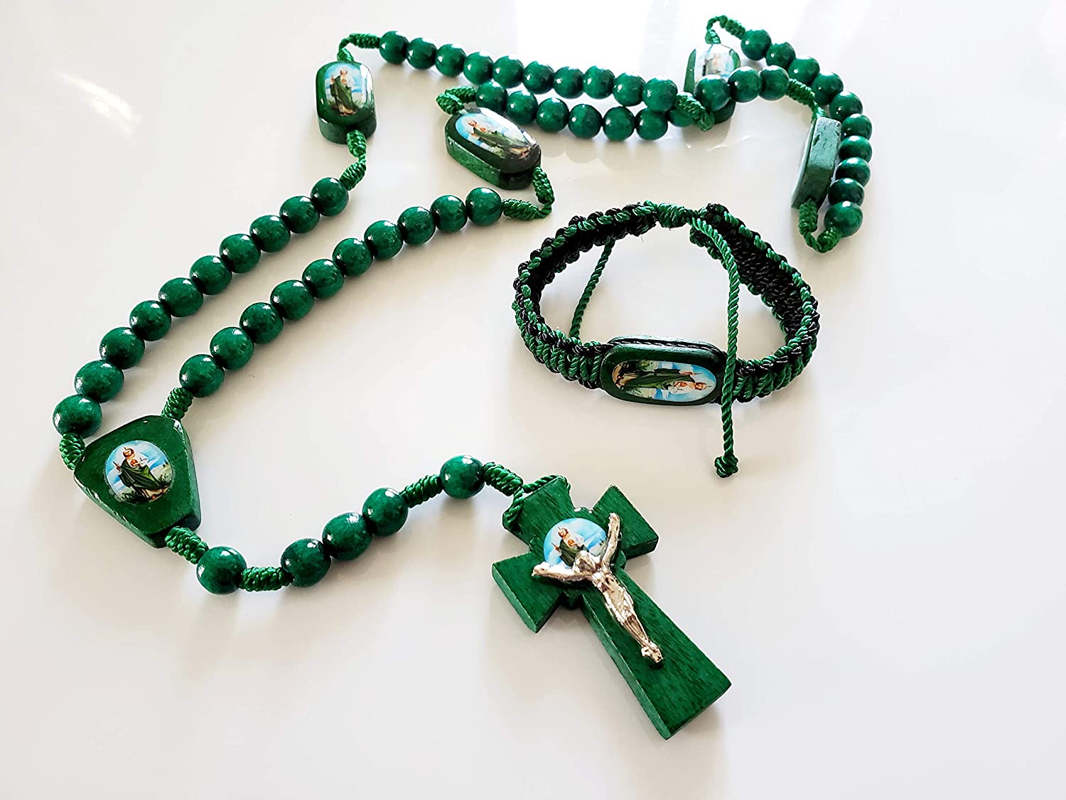 Rosario y Pulcera de San Judas Tadeo Rosary Saint Judas - Walmart.com