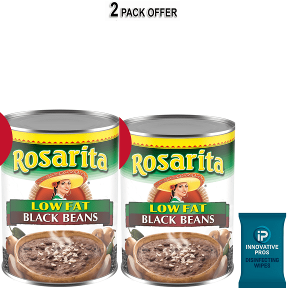 Rosarita Low Fat Refried Black Beans, 16 oz.