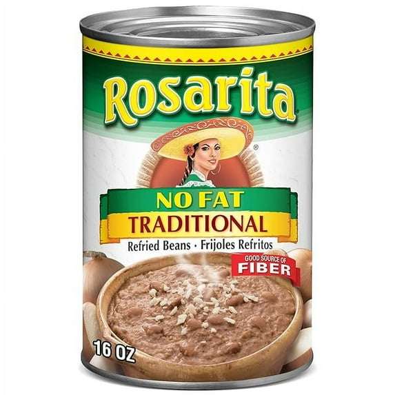 Rosarita No Fat Traditional Refried Beans, 16 oz ( Pack of 2 )