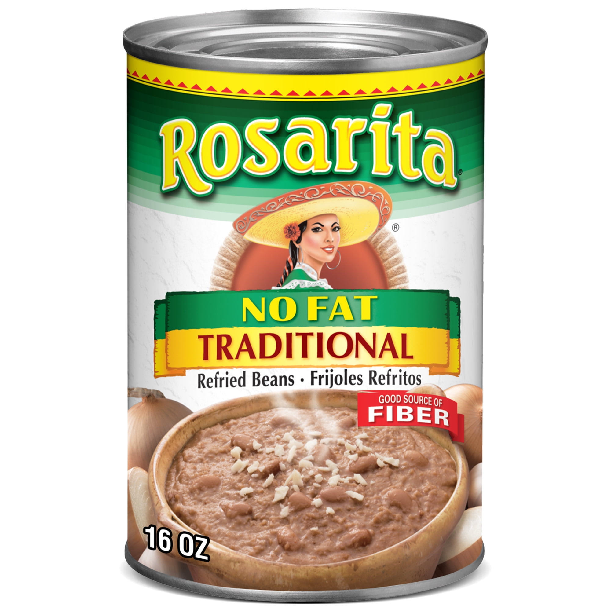 Rosarita No Fat Traditional Refried Beans, 16 oz.