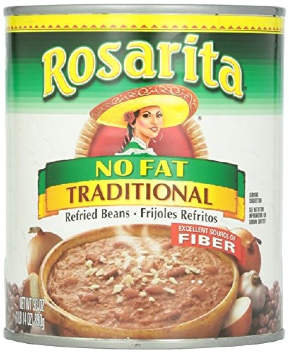 Rosarita No Fat Traditional Refried Beans 30 Oz (Pack of 2)