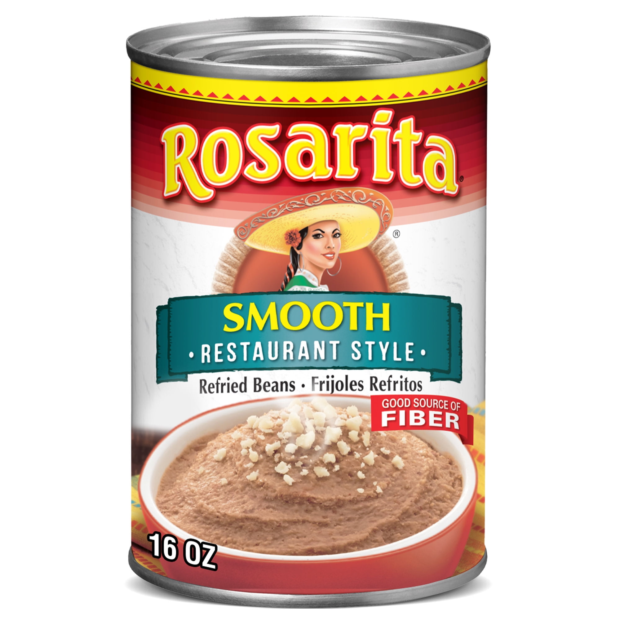 Rosarita Restaurant Style Refried Beans, 16 oz.