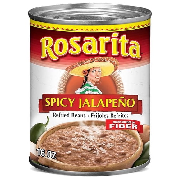 Rosarita's Spicy Jalapeno Refried Beans 16oz (Pack of 2)