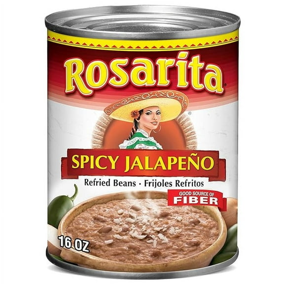 Rosarita Spicy Jalapeo Refried Beans, 16 oz (Pack of 2)