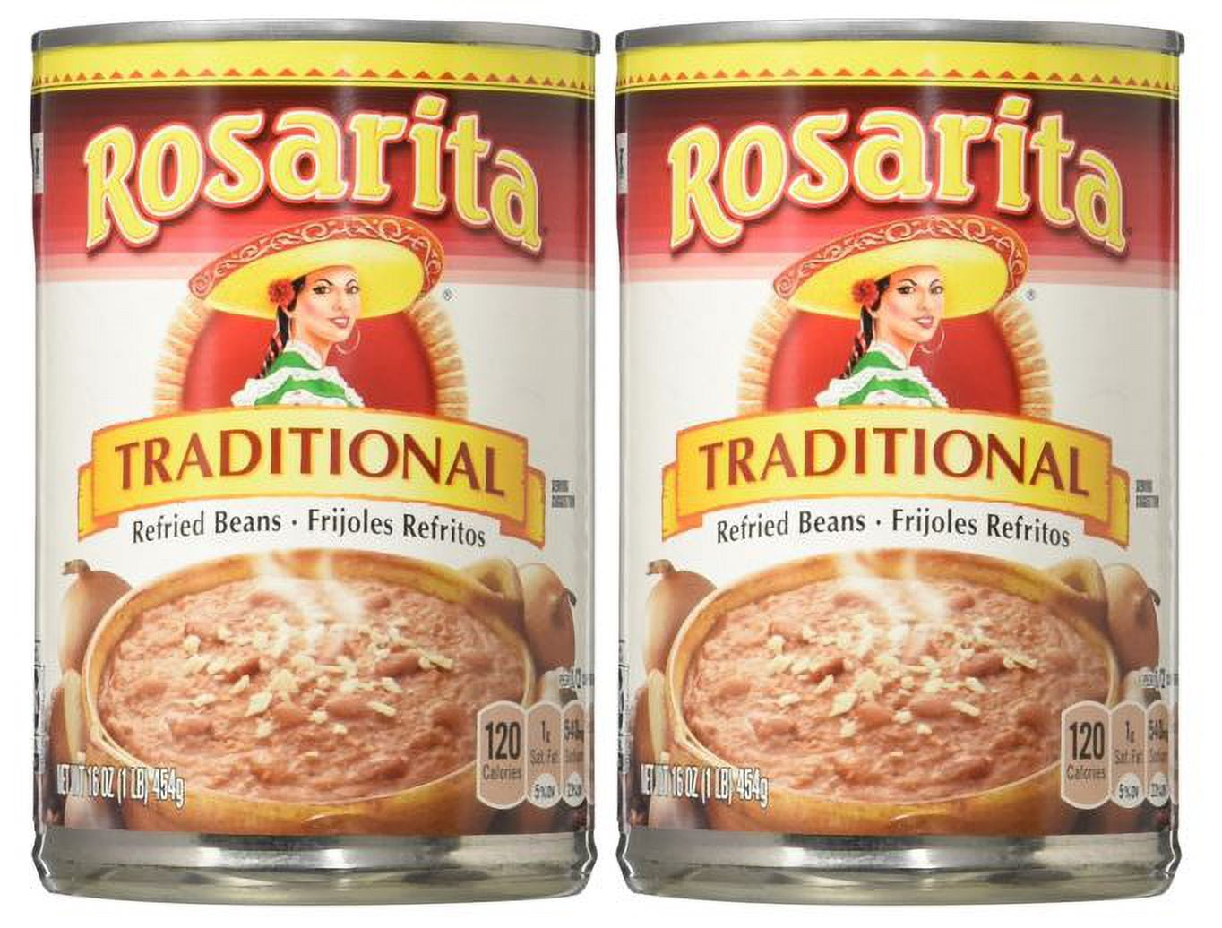 Rosarita Traditional Refried Beans 16 oz Pack of 2 Walmart com