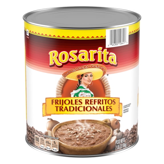 Rosarita Traditional Refried Beans, Canned Beans, 7 lb.