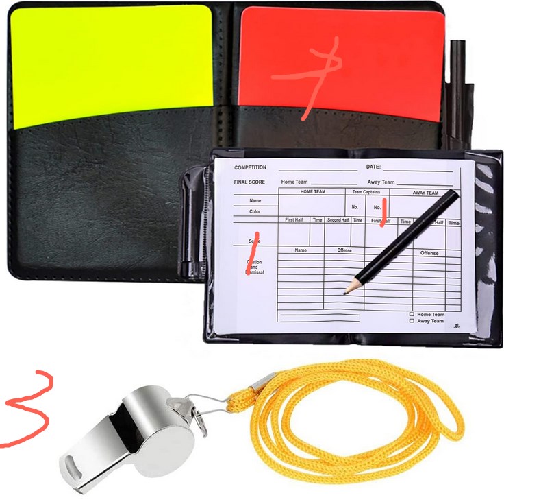 Rosarivae 1 Set Referee Kit Standard Referee Card Referee Score Sheet
