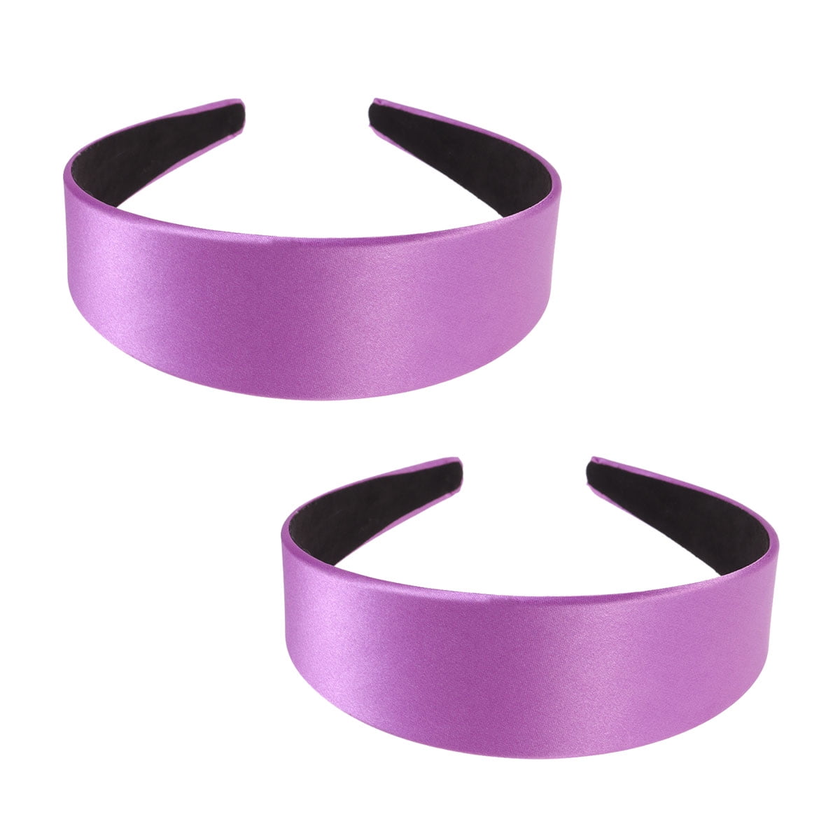 Rosarivae 2Pcs WideEdge Hair Hoops Solid Color Headband Elegant Hair