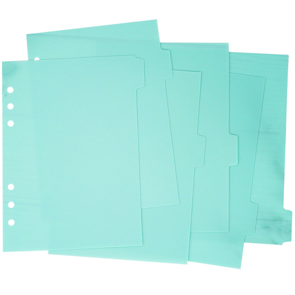 Rosarivae 6pcs Notebook Tab Page Notebook Dividers PVC Tab Dividers Binder Tabs Page Notebook