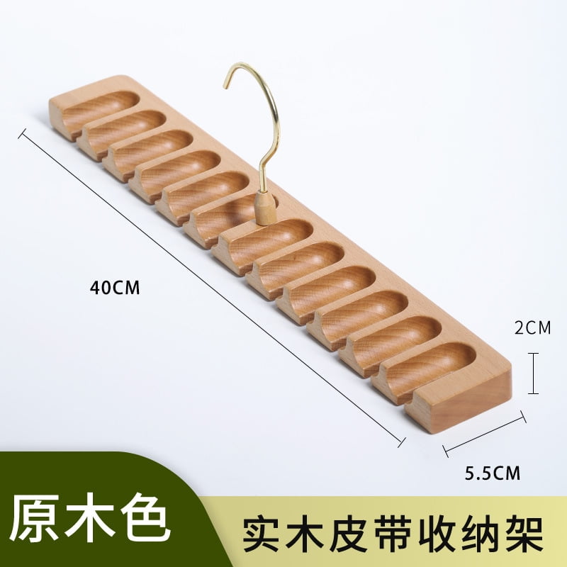 Rosarivae Belt Rack Hanger Belt Hanger Organizer Wooden Belt Hanging