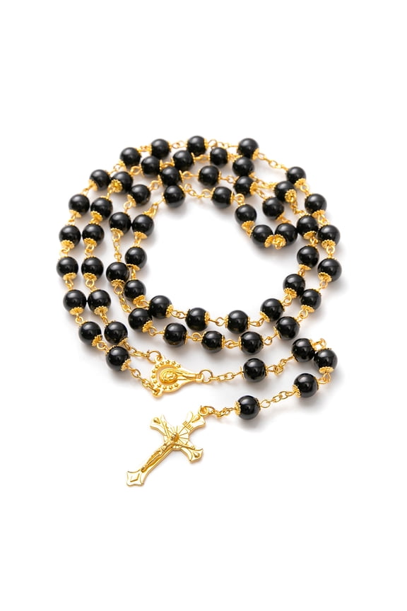 Rosary Beads Catholic - Confirmation Gifts for Teenage Girl, Artificial Pearl Rosary Beads, Exquisite Gifts for Women, YQZIYOU