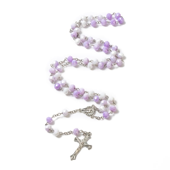 Rosary Beads Catholic for Women - Gradient Colored Crystal Rosary Beads,Gifts for Women, YQZIYOU