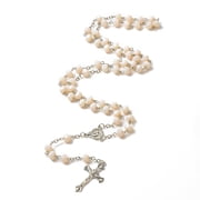 Rosary Beads Catholic for Women - Gradient Colored Crystal Rosary Beads,White,Gifts for Women, YQZIYOU