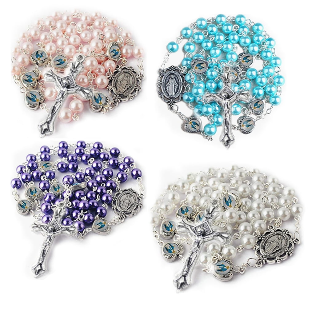 Rosary Beads Necklace Religious Necklace Beads Neck Jewelry Pearl