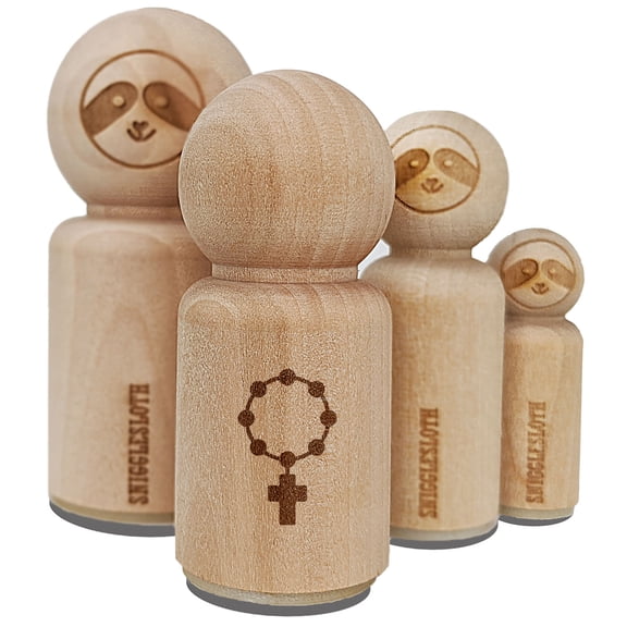 Rosary Catholic Symbol Rubber Stamp for Scrapbooking Crafting Stamping - Small 3/4 Inch