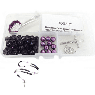 Rose Quartz Beaded Rosary Making Kit-ROSARY-KIT-ROSEQUARTZ