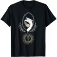 thumbnail image 1 of Rosary with the Virgin Mary Men Women Short Sleeve Black T-Shirt, 1 of 5