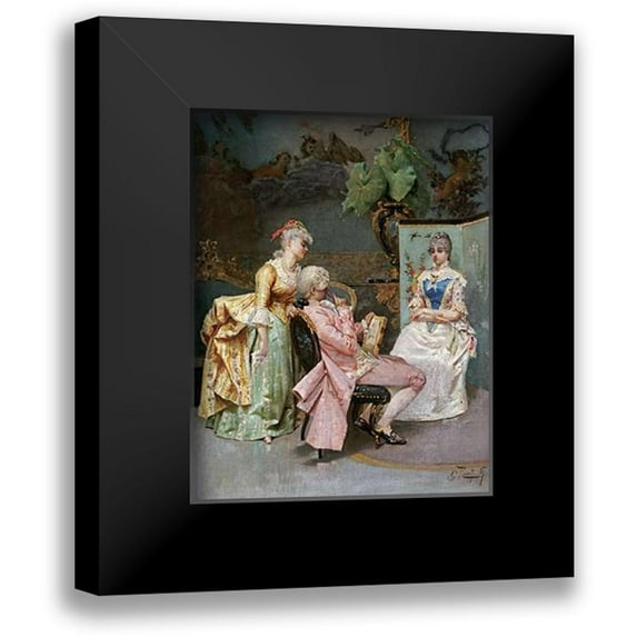 Rosati, Giulio 12x14 Black Modern Framed Museum Art Print Titled - The Sitting