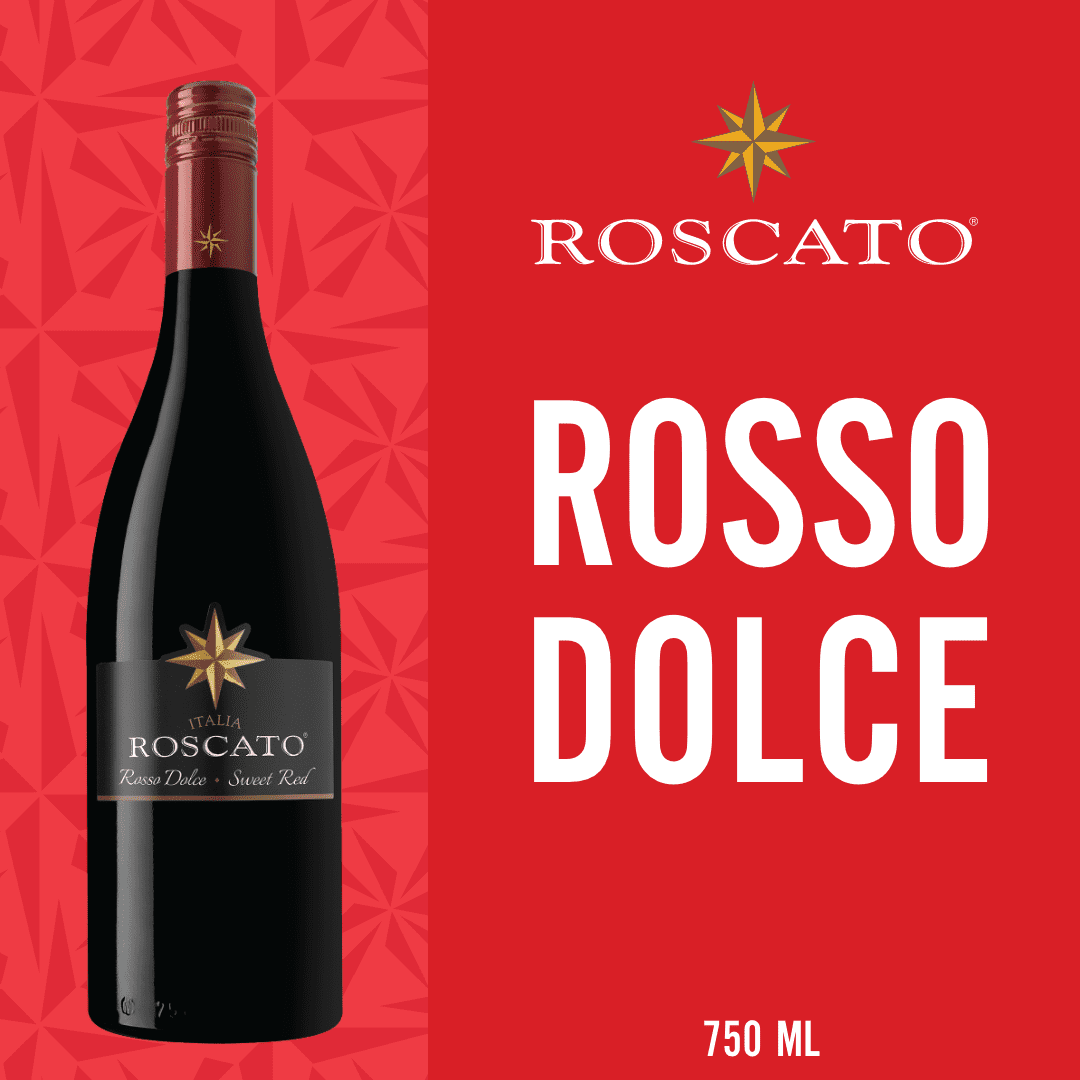 Roscato Rosso Dolce Red Wine, 750 ml Bottle, 7% ABV, Intense aromas of ripe, red fruit.