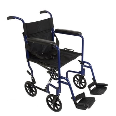Roscoe Medical 19 in. Aluminum with Swing Away Footrests - Blue - 19in.