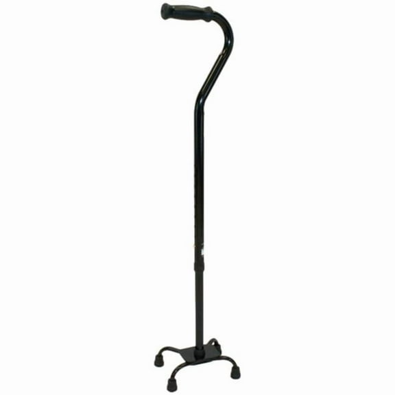Roscoe Medical CNQHSBB 500 lb Small Base Heavy Duty Quad Cane, Black - Case of 4