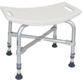thumbnail image 1 of Roscoe Medical Heavy Duty Plastic Shower Chair Without Back, White, 500 lb Weight Capacity, 1 of 1