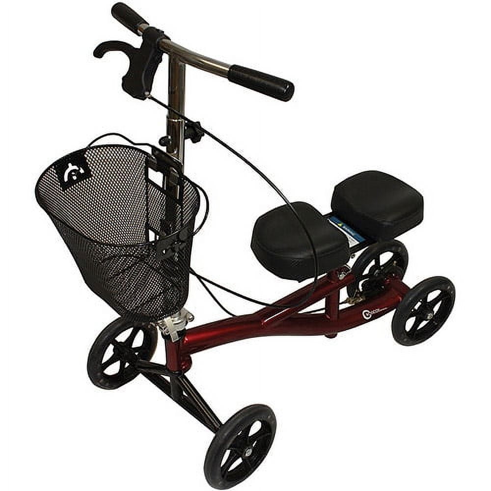 Roscoe Medical Knee Walker Scooter with Basket and Padded