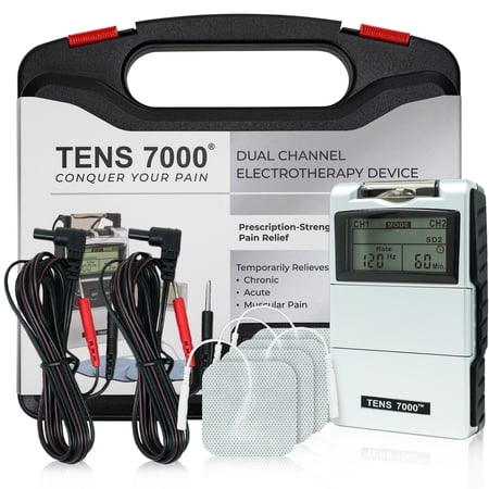 Roscoe Medical TENS 7000 Digital Unit, Muscle Stimulator, Black, 10 Pieces
