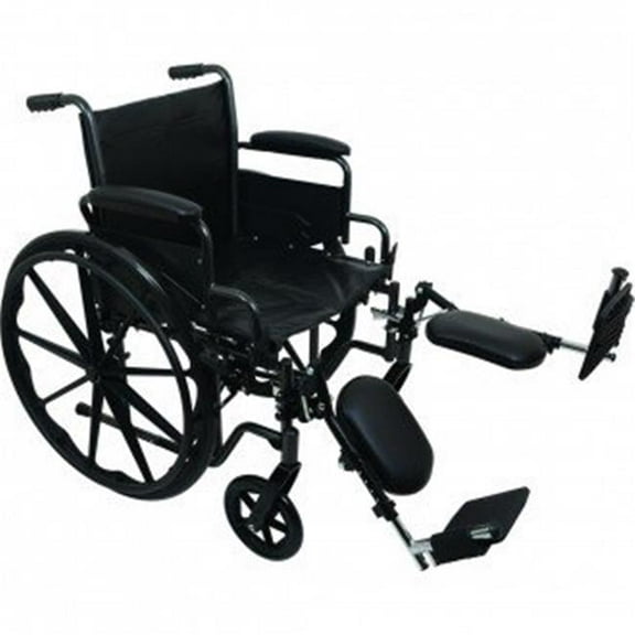 Roscoe Medical WC21616DE 16 x 16 in. K2 Elevating Standard Hemi Wheelchair