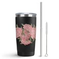 thumbnail image 1 of Rose 20oz Coffee Stainless Steel Mobile Tumblers, Vacuum Insulated Mug with Lid, Spill-Proof Travel Cup for Hot & Cold Drinks, for Coffee, Wine, Cocktails, Christmas, Spring, 1 of 6