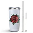 thumbnail image 1 of Rose 20oz Coffee Stainless Steel Mobile Tumblers, Vacuum Insulated Mug with Lid, Spill-Proof Travel Cup for Hot & Cold Drinks, for Coffee, Wine, Cocktails, Christmas, Spring, 1 of 6