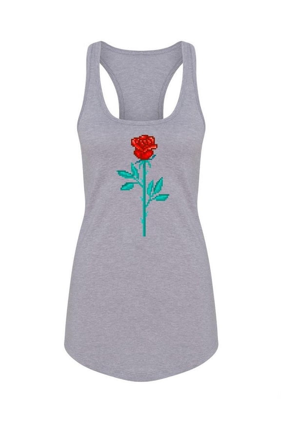 Rose 8 Bit Style Tank Women -Image by Shutterstock, Female Large