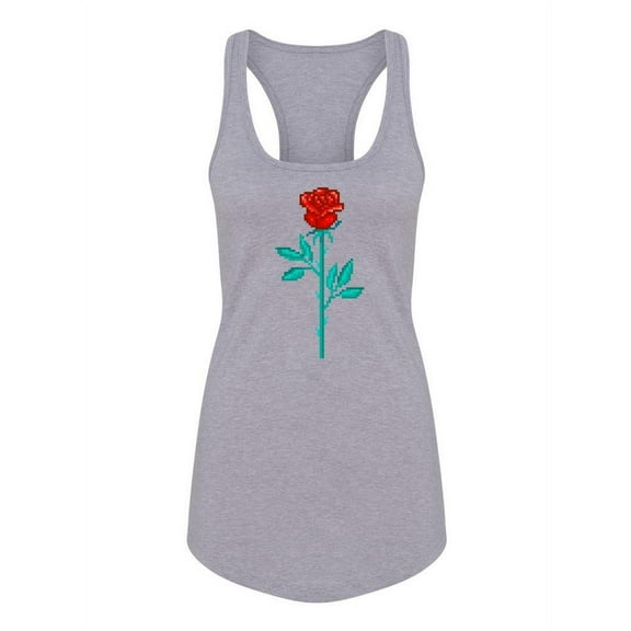 Rose 8 Bit Style Tank Women -Image by Shutterstock, Female Small