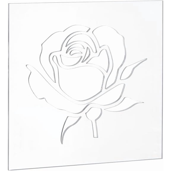 Rose Acrylic Template Clear 190x190x4.5mm for diy