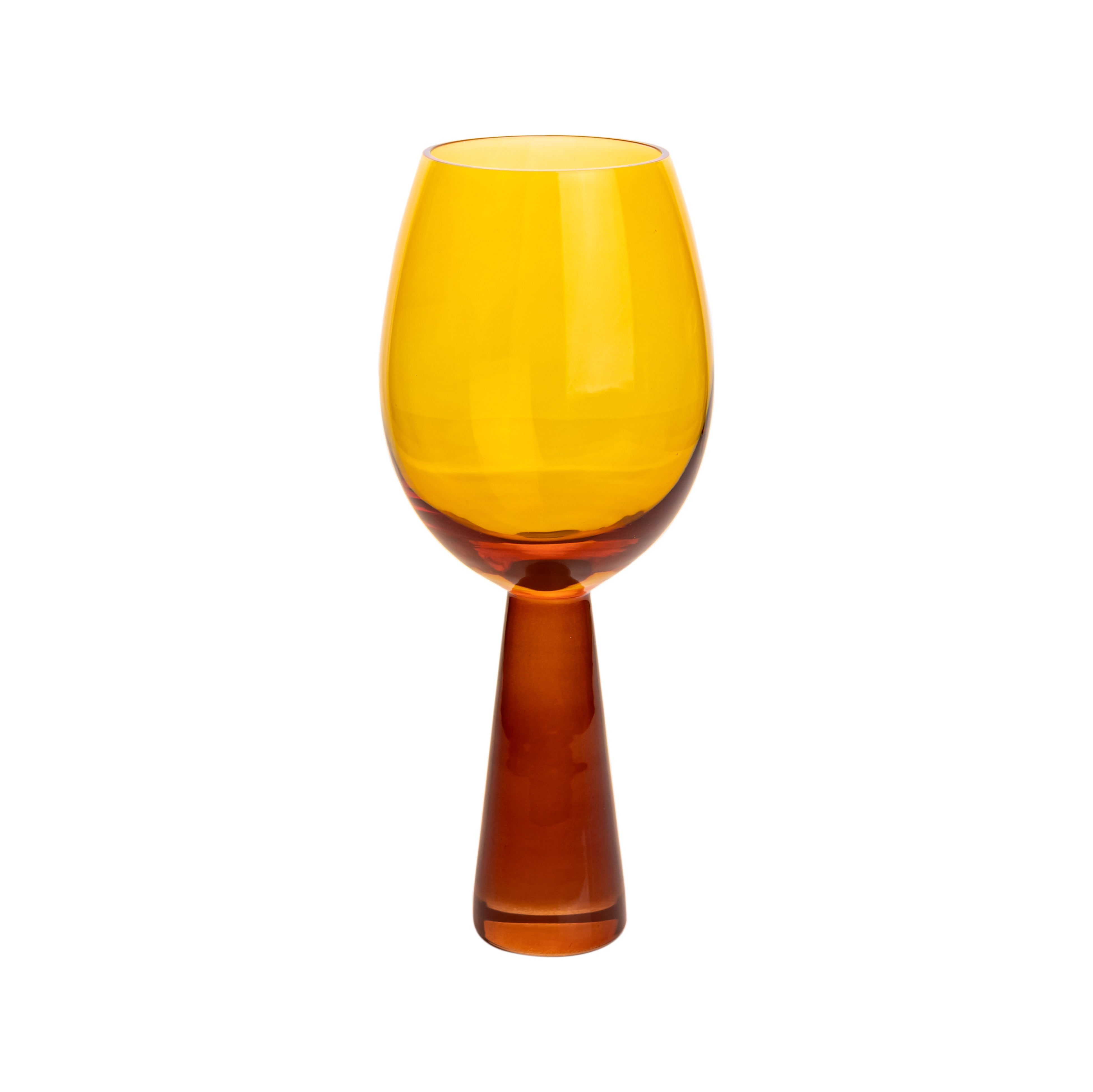 Amber 12oz Tempered Glass Wine Glass Set of 4