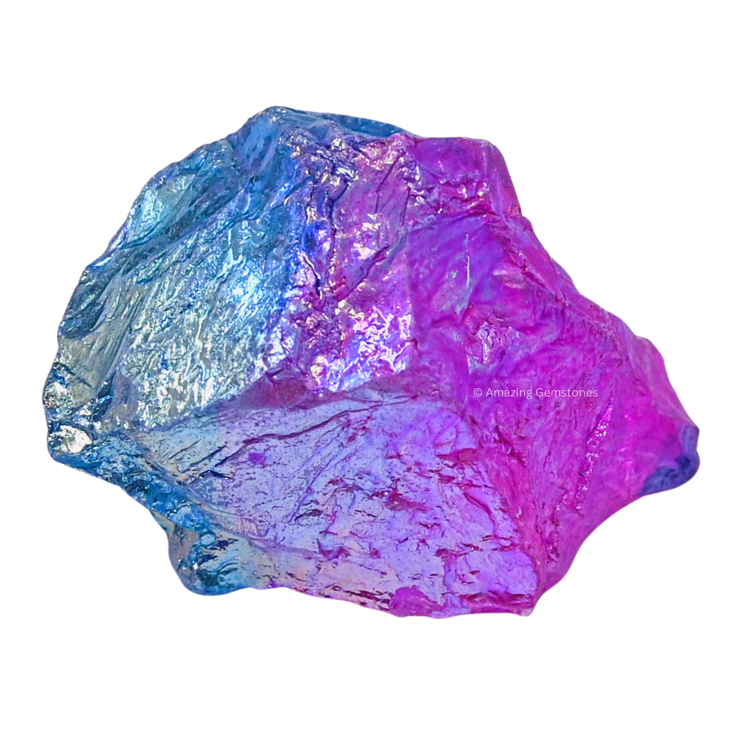 Rose Aqua Aura Quartz Raw Crystals and Healing Stones, Natural Rocks