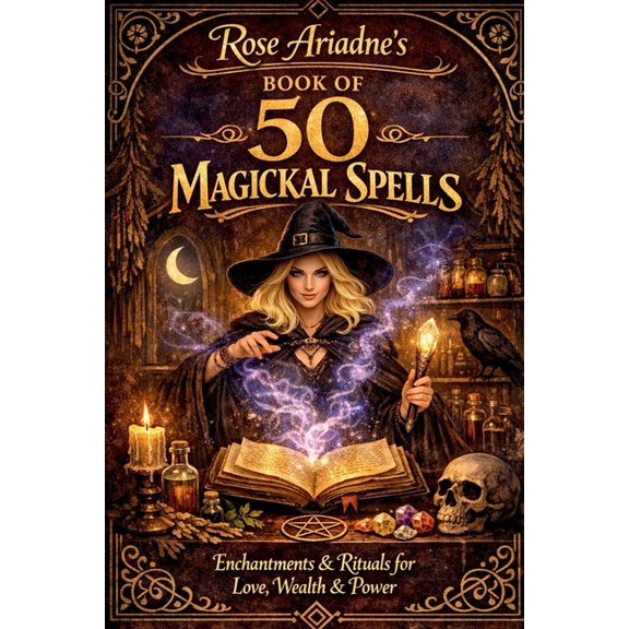 Rose Ariadne's Book of 50 Magickal Spells: Enchantments & Rituals for Love, Wealth & Power, (Paperback)