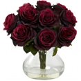 thumbnail image 1 of Rose Arrangement With Vase - Burgundy, 1 of 1