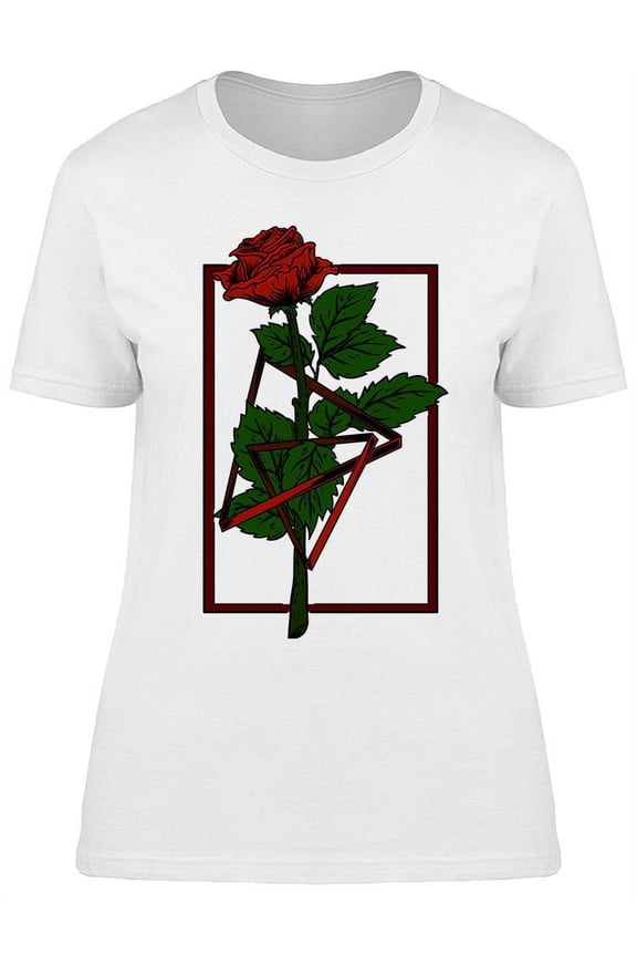 Rose Art Work Design T-Shirt Women -Image by Shutterstock, Female XX-Large