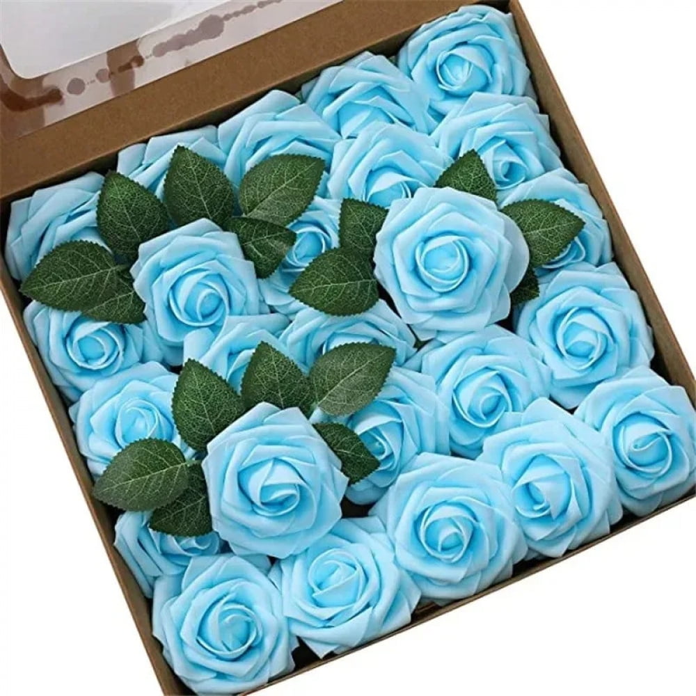 Rose Artificial Flowers 15/25/100pcs Foam Fake Roses Wedding Bouquets Rose Artificial Flowers 15/25/100pcs Foam Fake Roses Wedding Bouquets