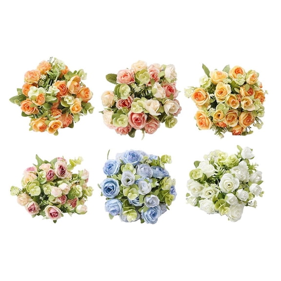 Rose Artificial Plant Home Decoration Silk Flower White/Purple/Yellow/Pink 1 Pcs Beautiful Living Rooms Brand New yellow Smile Home