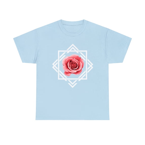 Rose Asymmetrical Unisex Heavy Cotton Tee