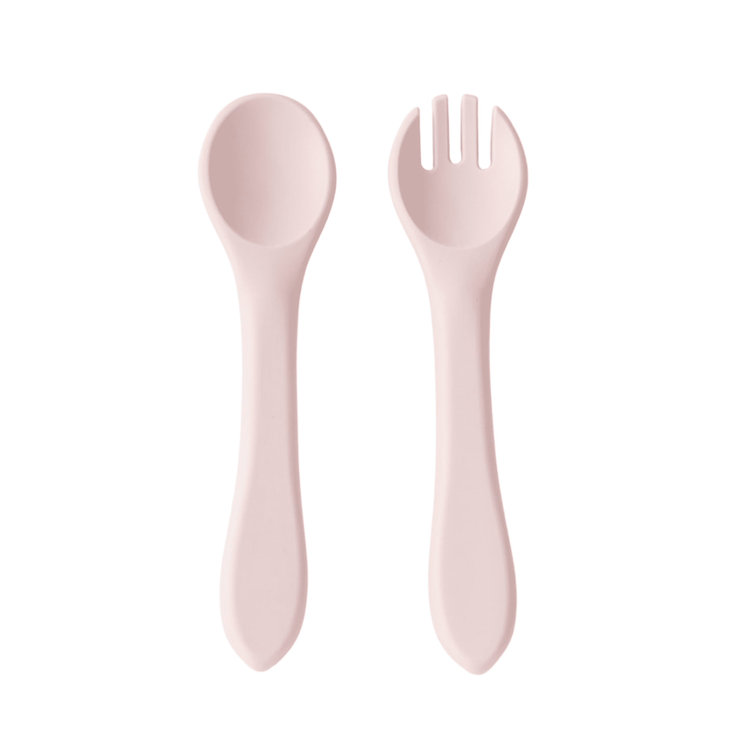 Rose Babeehive Goods Spoon and Fork | Safety, Ergonomics, and Practicality | Perfectly Sized For Tiny Hands | High-Quality Food-Grade Materials, BPA-Free | Versatile, Suitable, and Convenient
