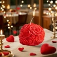 thumbnail image 1 of Rose Ball Aromatherapy Candle Romantic Floral Candle for Valentine’s Day Dinner Table Home Decoration for Couples and Families, 1 of 6