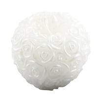 Rose Ball Candles - 3 Inch Rustic Ball Candles for Wedding Decoration, Celebrations, Holiday Candles, and Home Decor