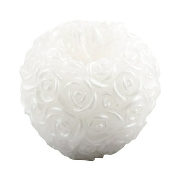 Rose Ball Candles - 3 Inch Rustic Ball Candles for Wedding Decoration, Celebrations, Holiday Candles, and Home Decor
